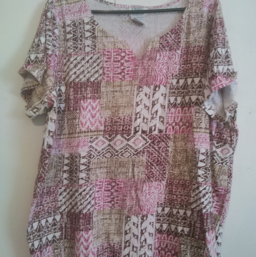 Short sleeve patchwork T shirt